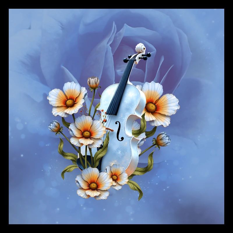 Celeste Geige mit Blumen