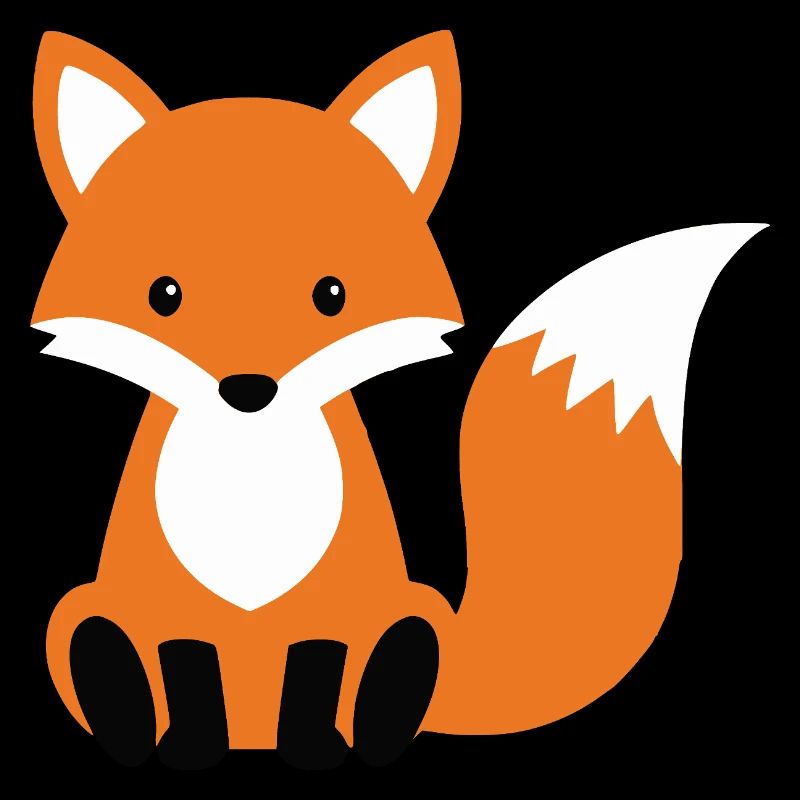 Süßer sitzender Fuchs minimalistischen Stil