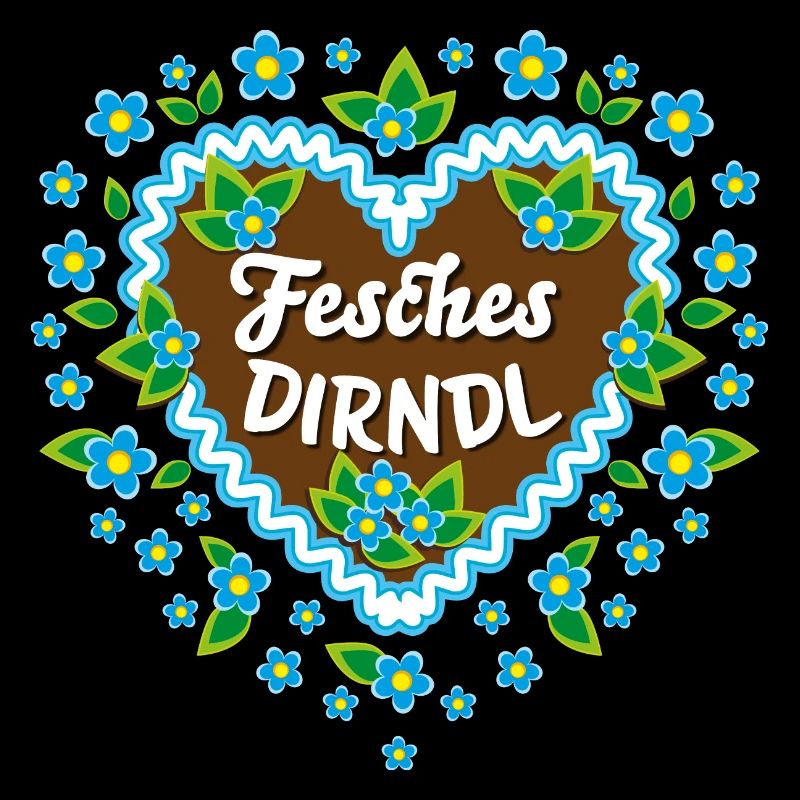 85 Lebkuchenherz Blumen Fesches Dirndl
