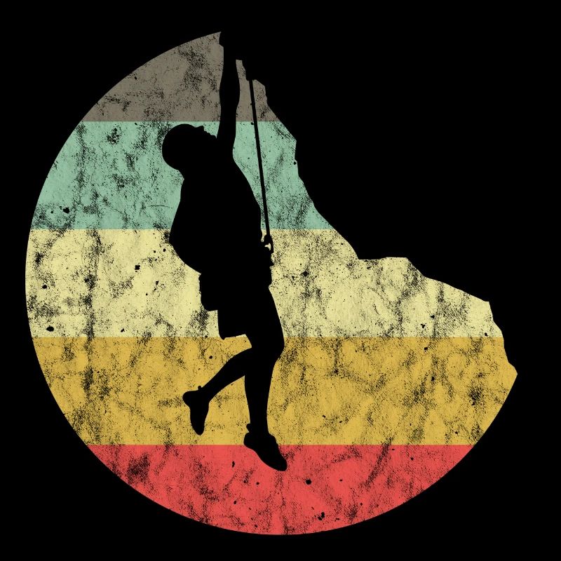 Bergsteigen Klettern Geschenk Bouldern Retro Cool