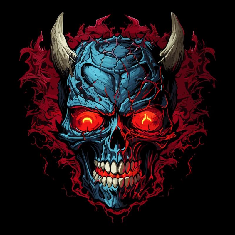 Abstract Devil Satan Skeleton Demons