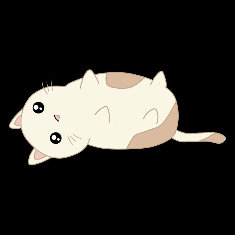 doux chat couché