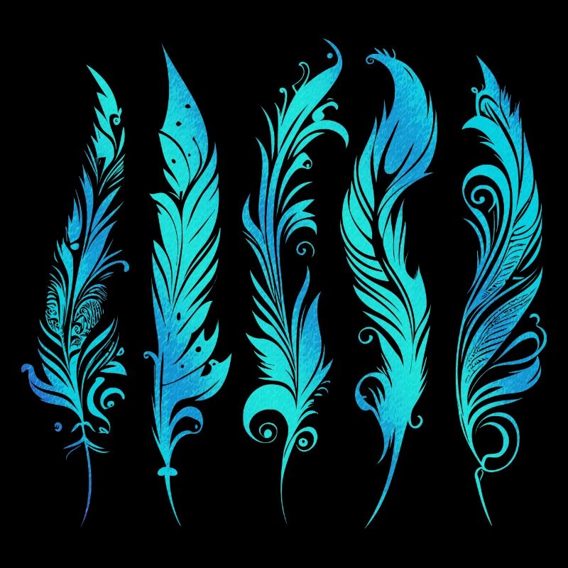 Feathers Boho Ethnic Style Pattern Tribal Indian