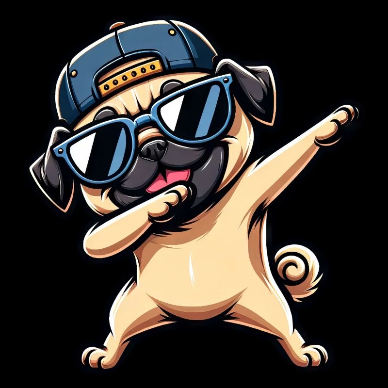 Cool Pug Dab Pose Funny
