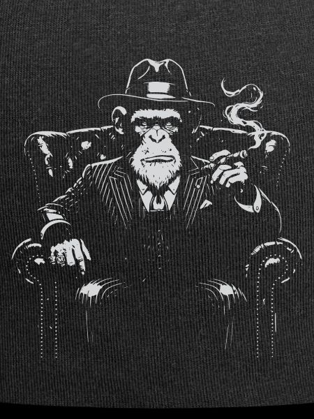 Mafia-Affe rauchende Zigarre