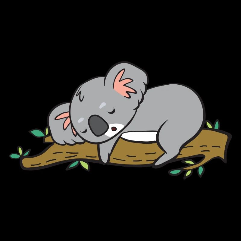 Un koala mignon dort.