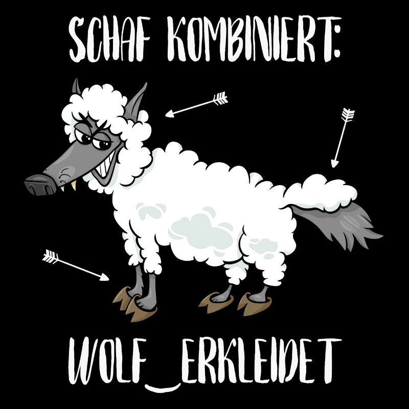 Schaf Wolf Schafspelz Spruch lustig