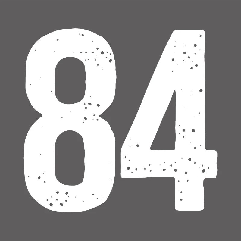 84 Numbers White