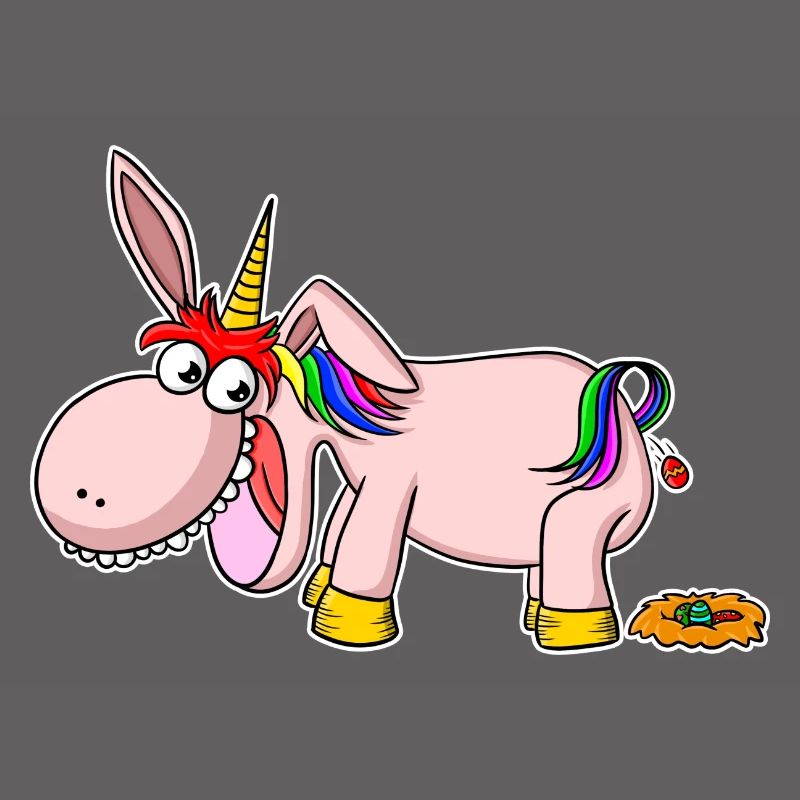 Easter egg pooping Easter unicorn