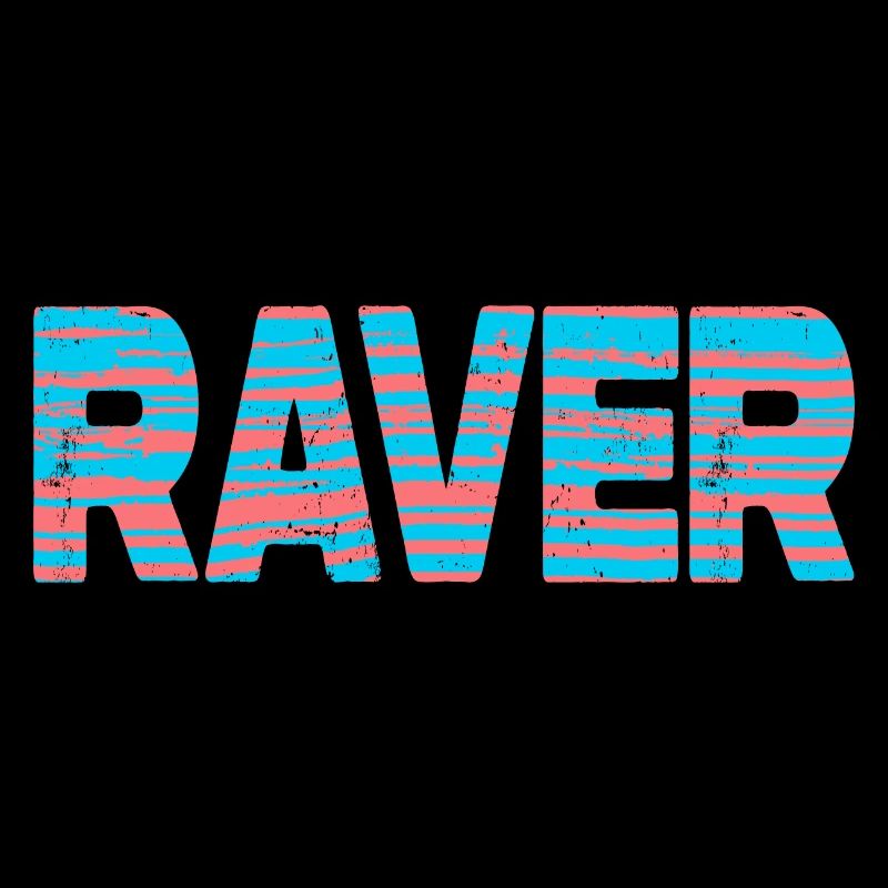 Raver Techno DNB Candy Stripe