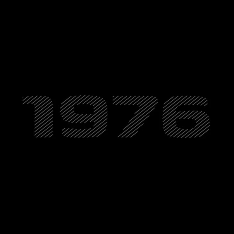 Né en 1976 Retro Stripe Design d’anniversaire moderne