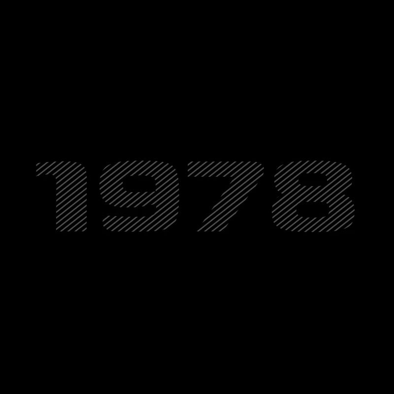 Born 1978 Retro Stripe Modern Birthday Design