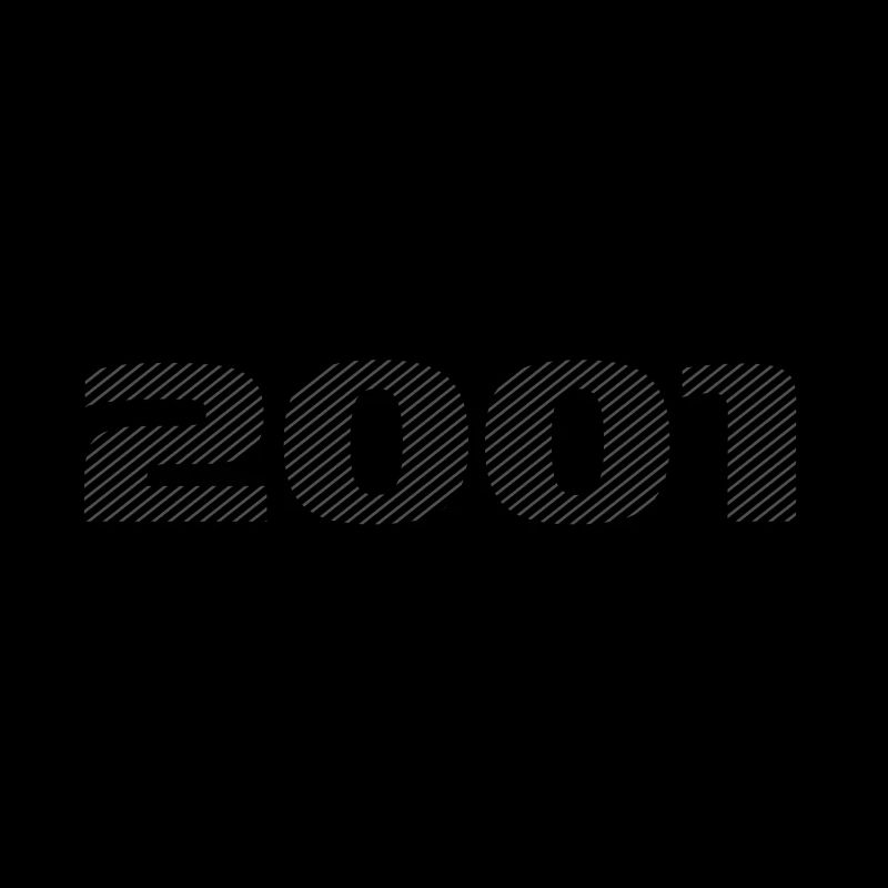 Geboren 2001 Retro Stripe Modernes Geburtstagsdesign