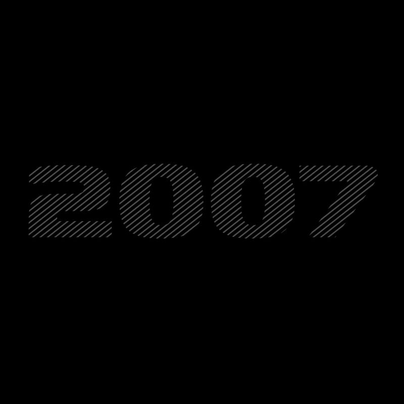 Born 2007 Retro Stripe Modern Birthday Design
