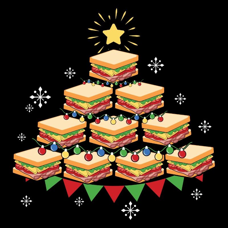 Arbre de Noël sandwich de restauration rapide
