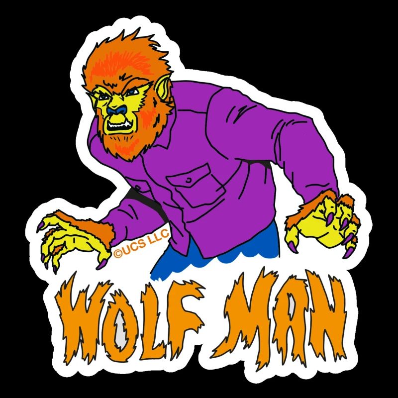 Universal Monsters Wolf Man Mit Schriftzug