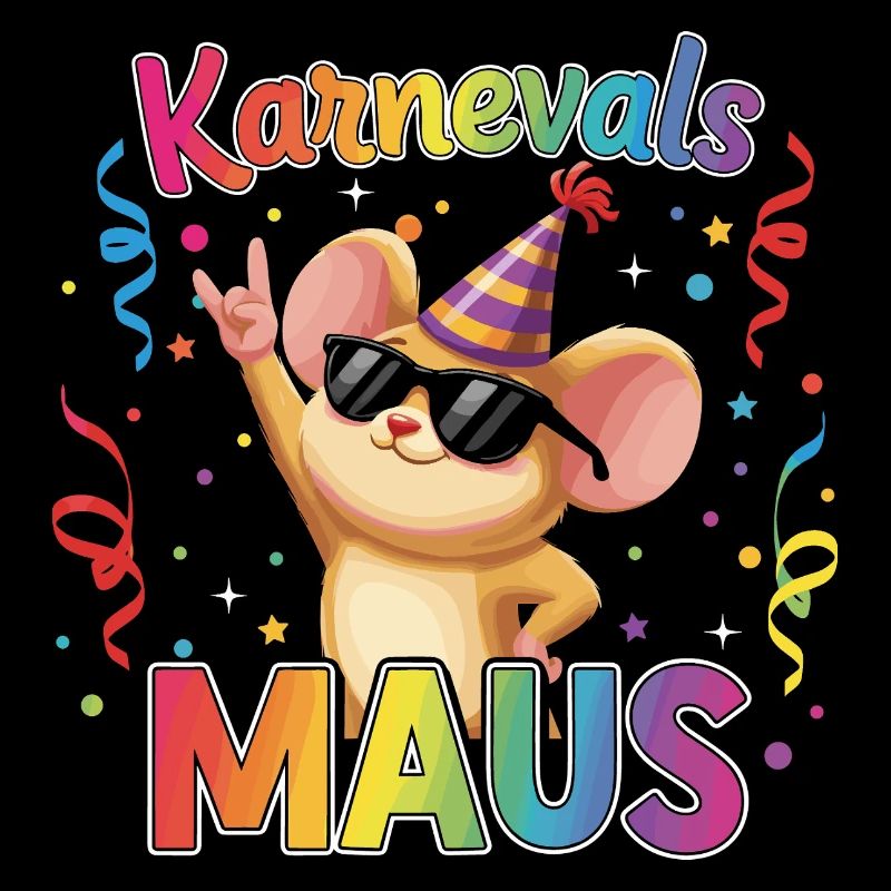 Karnevalsmaus Köln Karneval Rock Geschenk