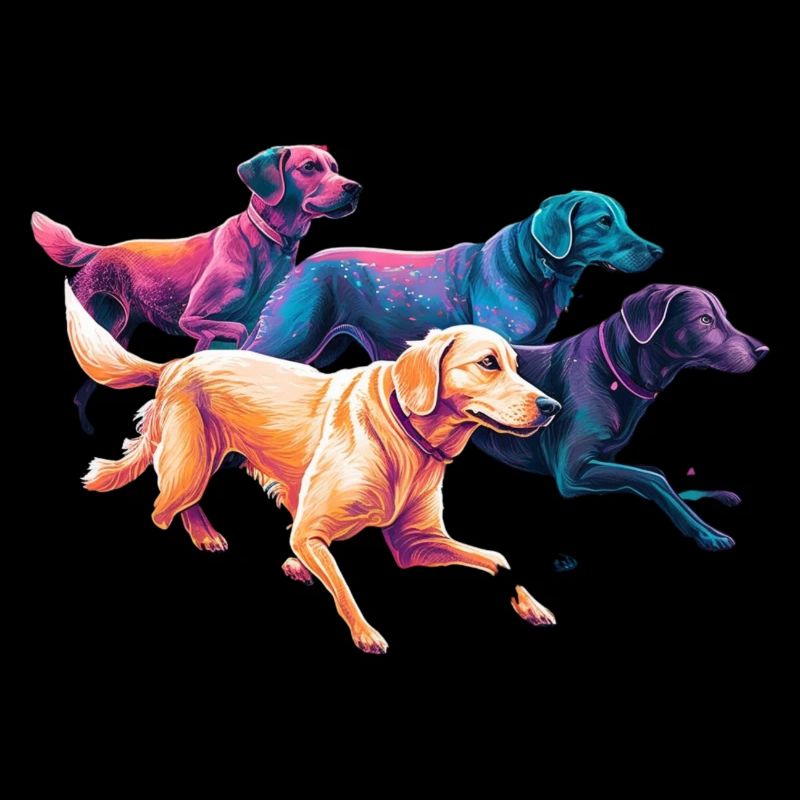Bunte Hunde - Hunde Gruppe