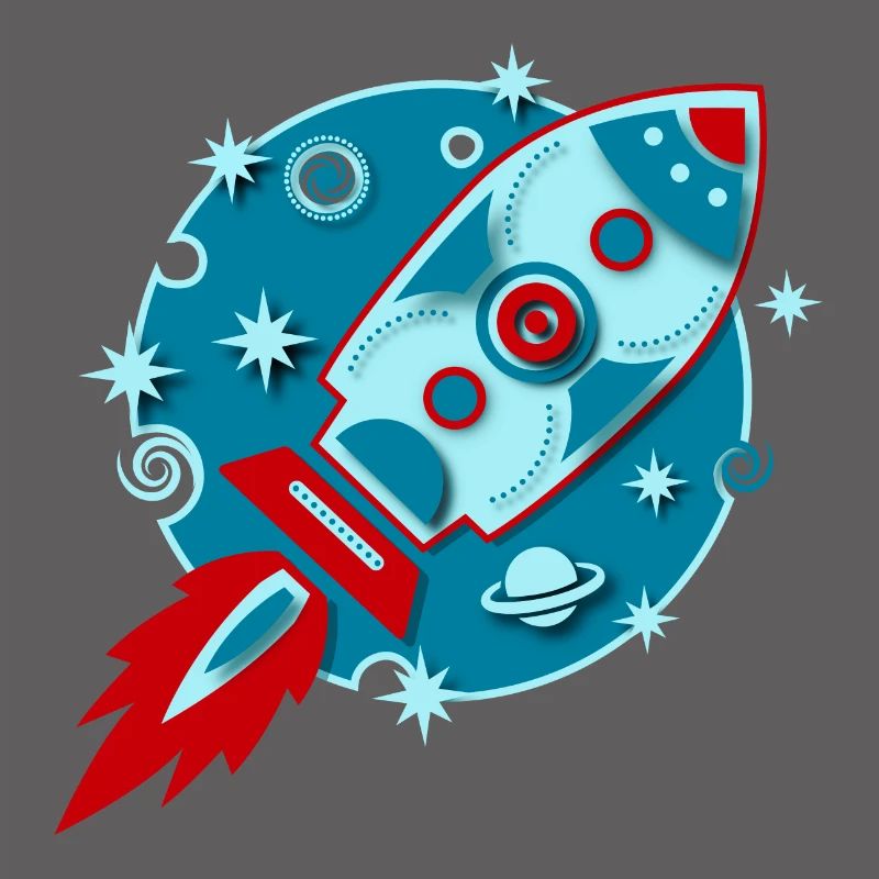 Retro Rocket Planet Space Space Sci-fi