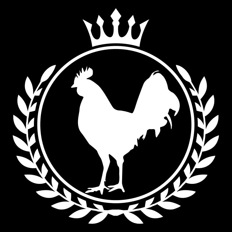 hahn silhouette wappen krone