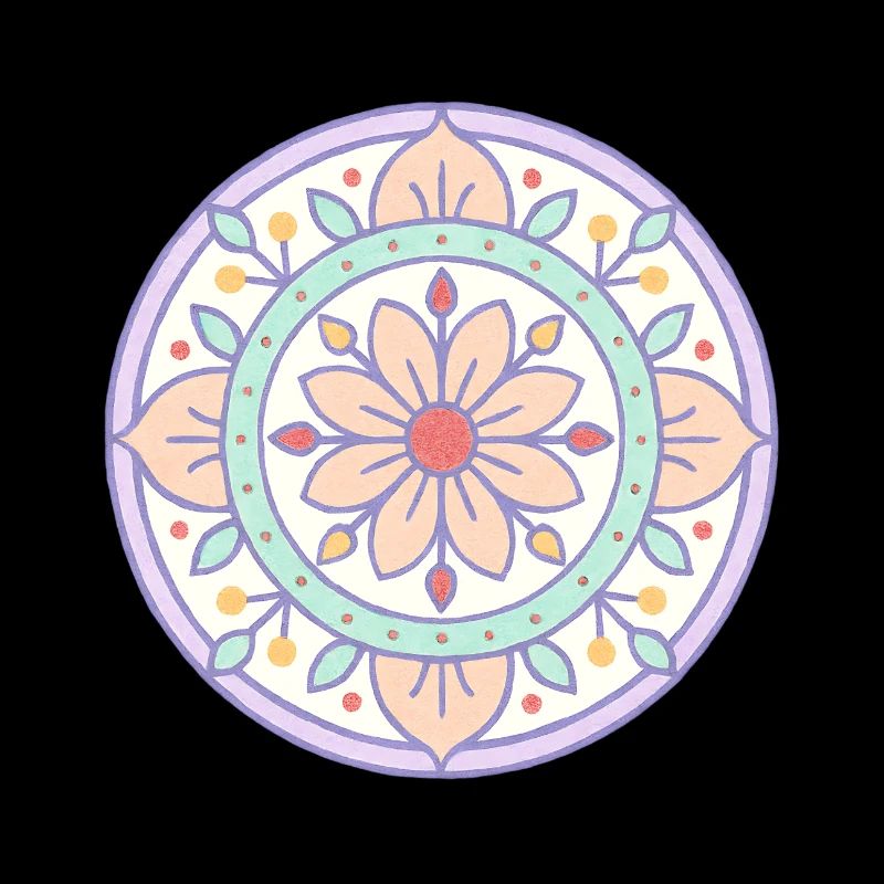 Mandala with risograph effect