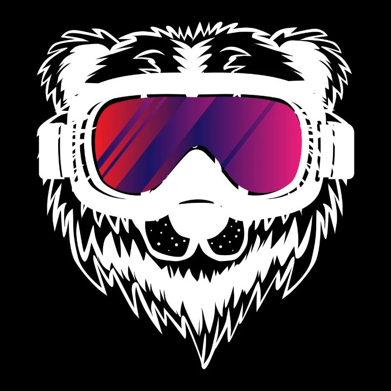 Ski skiing skier bear gift