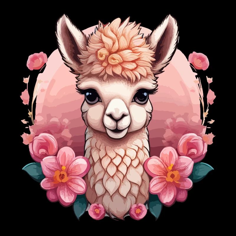 Alpaga doux aux fleurs
