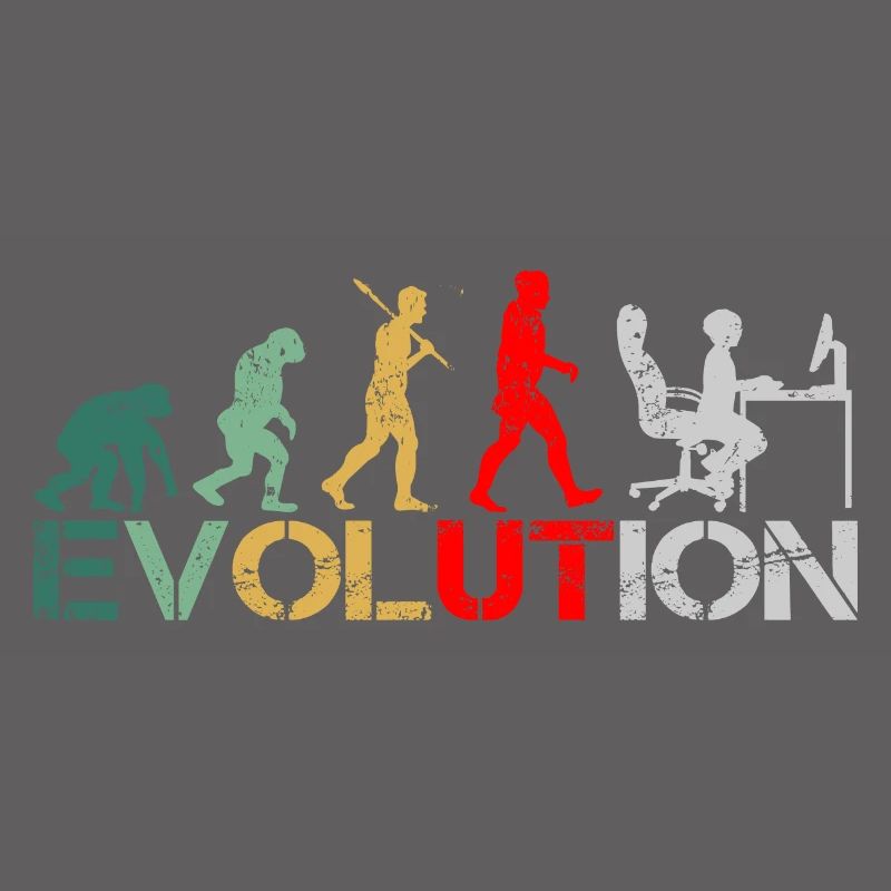 Computer Nerd Programmeur Evolution drôle