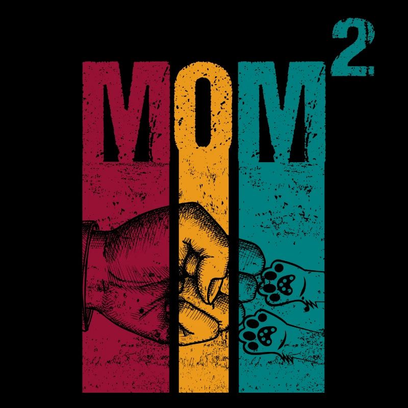 Hundemama Mom Mama Mutter mit 2 zwei Hunde Hunden