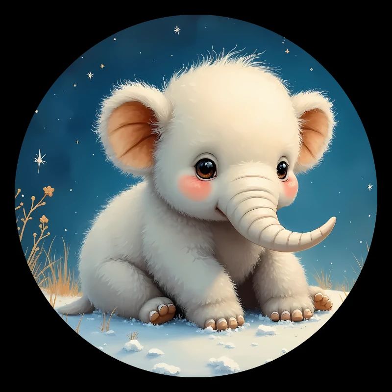 Bébé Éléphant sur le Sable