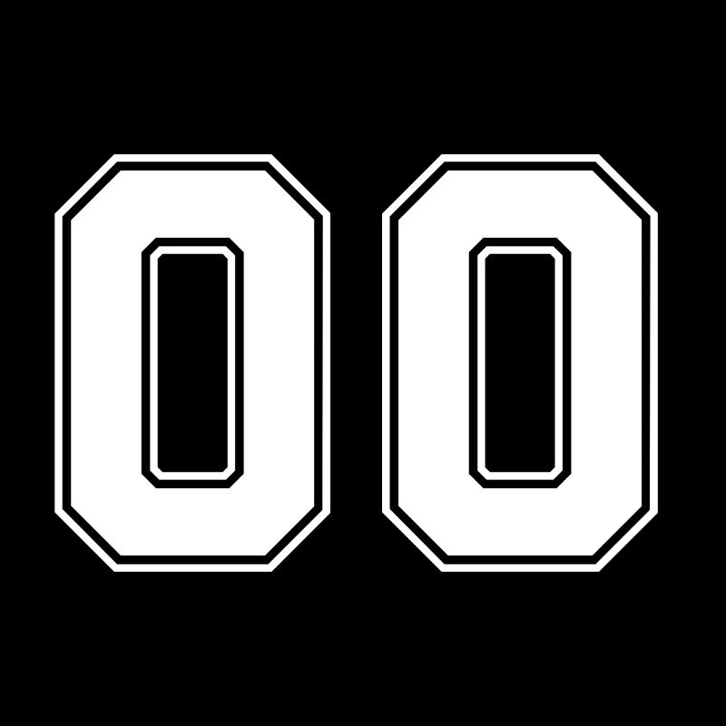 00 numéros de maillot, numéro de dos, numéro de maillot
