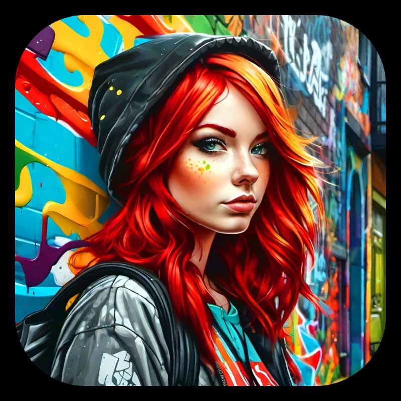 Cooles irisches rothaariges Mädchen