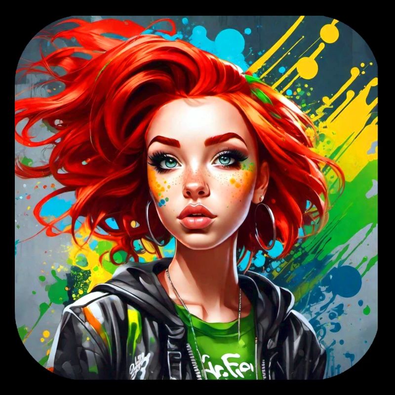 Cooles irisches rothaariges Mädchen