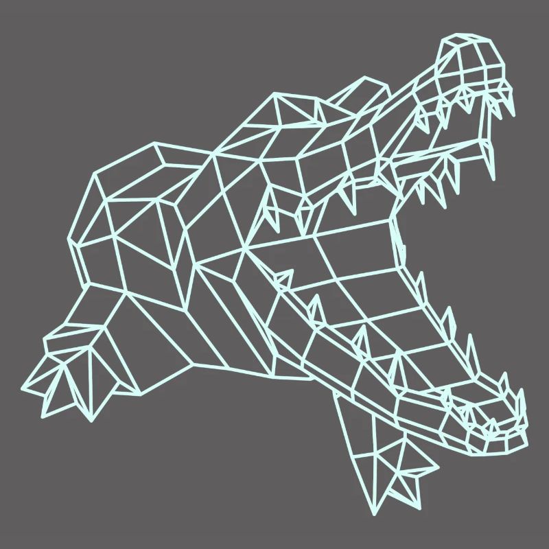 WireFrame graphique de crocodile, conception Paperwolf