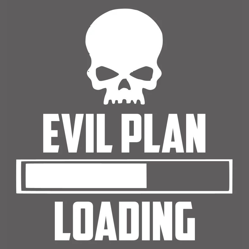 evil plan loading funny logo