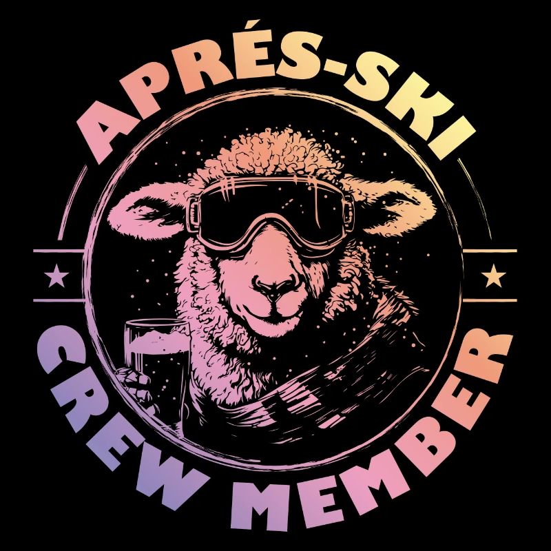 L’équipe d’après-ski de mouton dit coloré