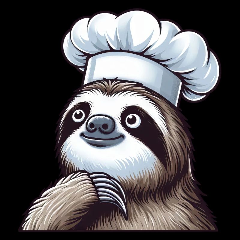 Cute Sloth en tant que chef