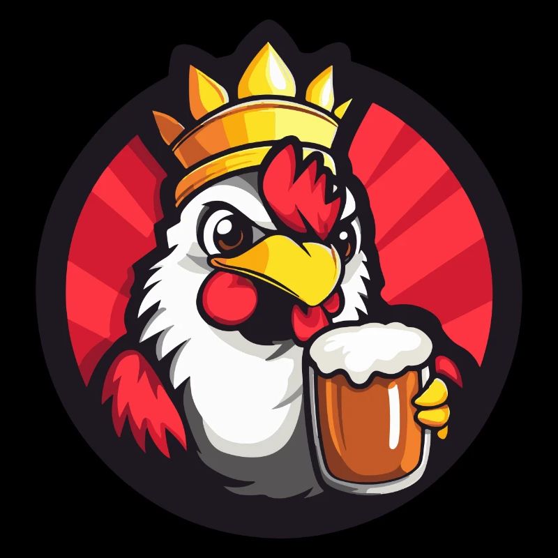 Bande dessinée de bière de coq
