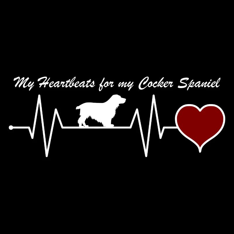 Englischer Cocker Spaniel Herzschlag mit Spruch