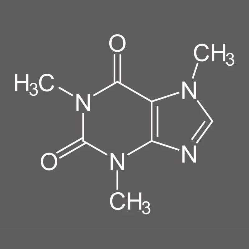 Caffeine molecule structural formula
