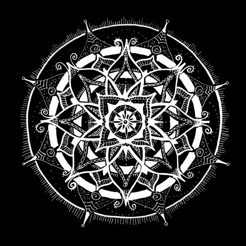 Mandala 8 blanc