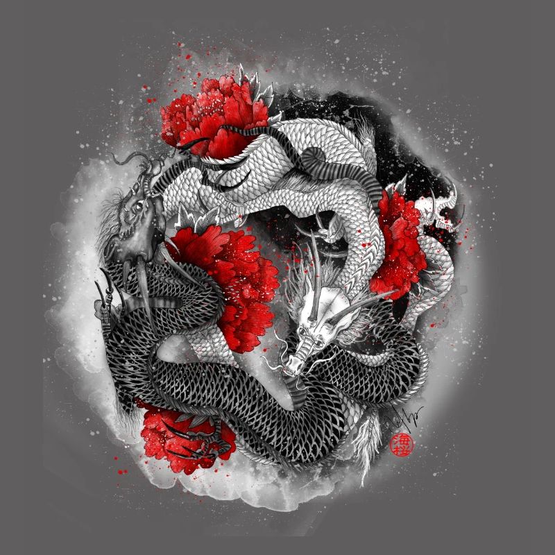 Der Drache, Ryu, ist ein mythisches Wassertier