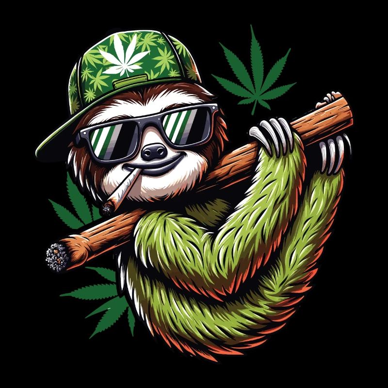 A Sloth Smoking a Cannabis Joint
