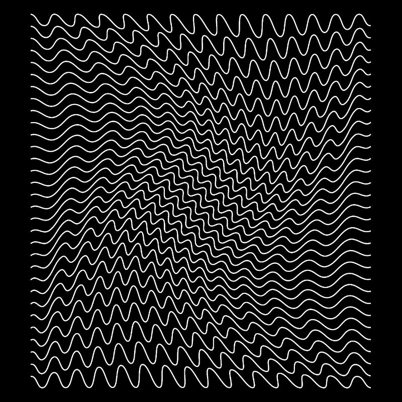 Impression d’illusion d’optique de ligne ondulée dynamique