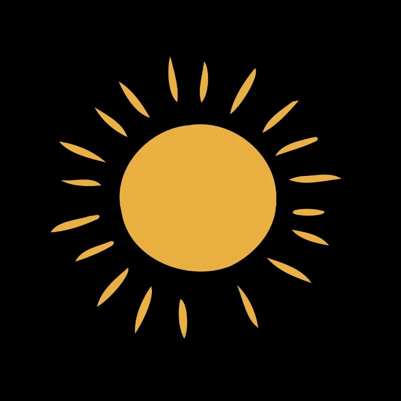 Warme minimalistische Sonne