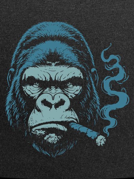 Gorilla mit Zigarrenporträt