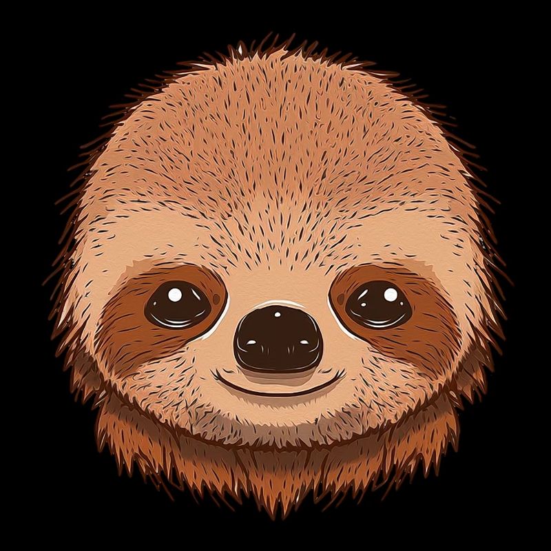 Visage de bébé paresseux