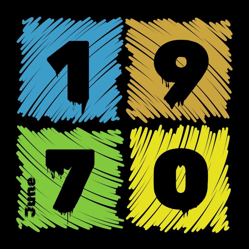 55. Geburtstag Farbige Patches since 06/1970