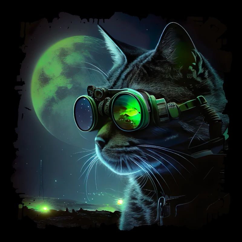 Cats don't need a night vision device