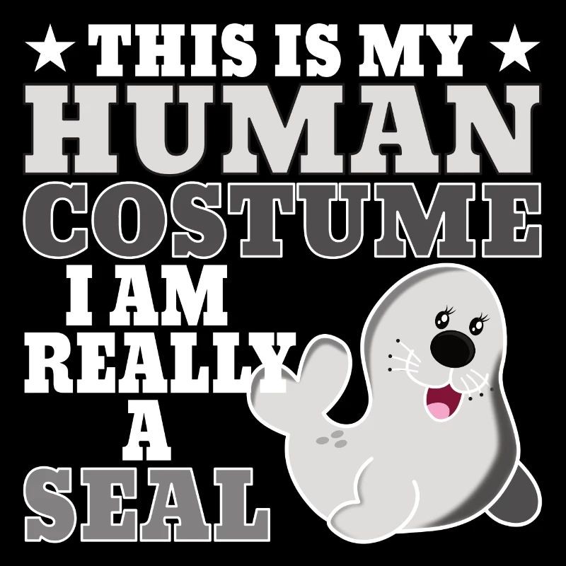 Seehund Robbe Halloween Seelöwe Geschenkidee